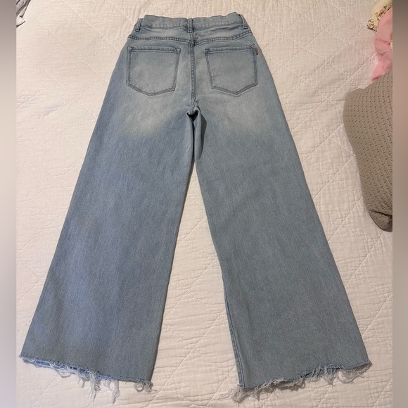 Vibrant Light Blue Flare Jeans - Picture 3 of 6